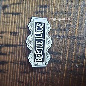 Whimsical BeetleJuice Brooch - Geometric Alloy Pin